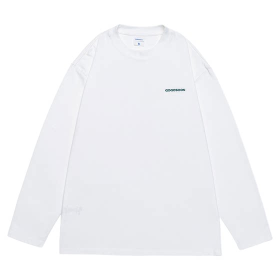
GOGOSOON long-sleeved t-shirt for men 300g new spring and autumn loose inner shirt trendy top round neck versatile