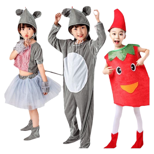 
Children's Little Mouse Performance Costumes Kindergarten Little Mouse Eating Chili Pepper Stage Performance Costumes Children's Animal Costumes Cat and Mouse