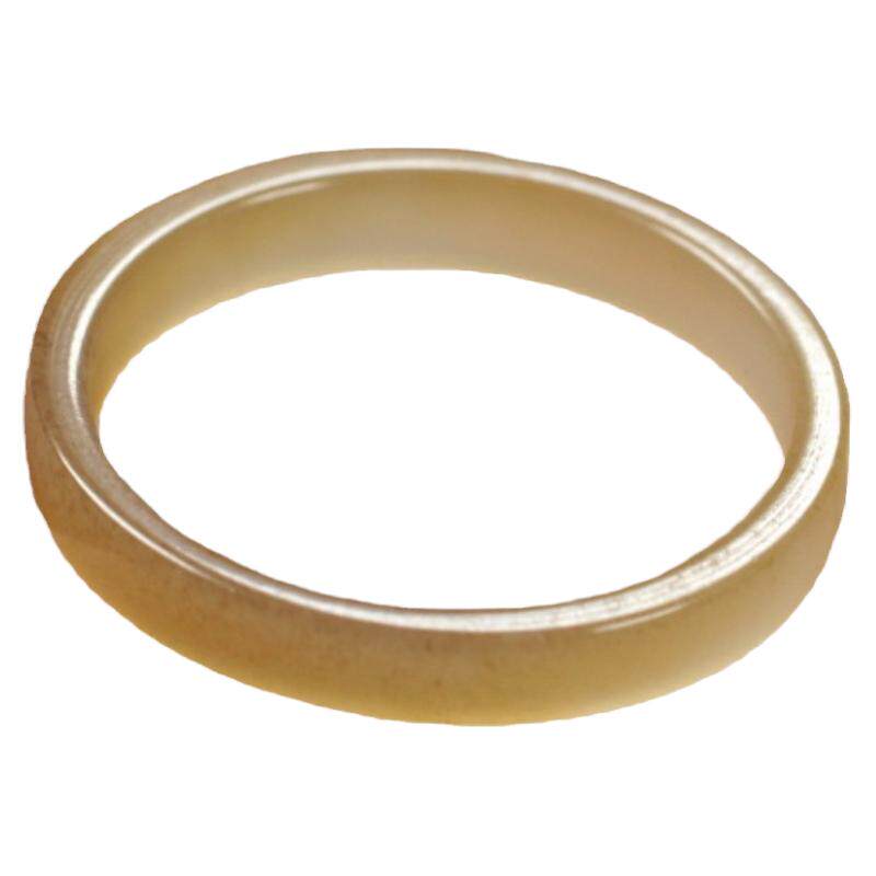 Hotan White Jade Goat Fat Round Bead Bracelet