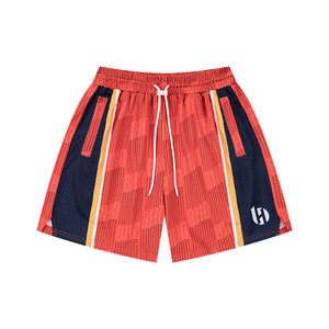 
BALLHO summer new American striped basketball mesh shorts men's loose sports quick-drying breathable quarter-finger pants
