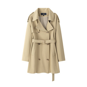 Tokyo Sui Shiji jk autumn new khaki windbreaker for women small college style casual jacket for women mid-length