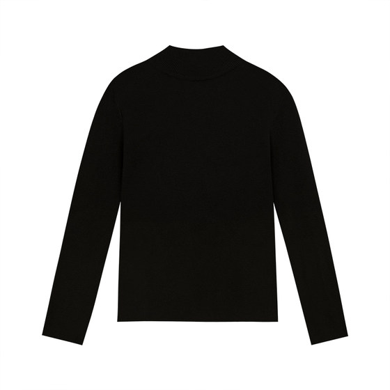 
Large size fat girl half turtleneck pullover knitted base sweater for women in autumn and winter new long-sleeved inner warm top