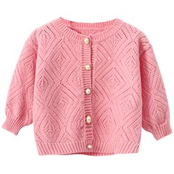 Girls cardigan hollow purple sweater