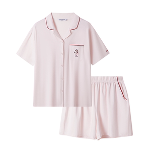 
TeenieWeenie Bear Pajamas Women's 2026 New Summer Couple Pure Cotton Men's Home Clothing Set