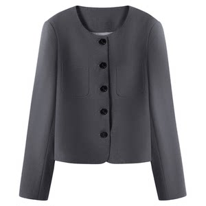 Dajiashi Gray Interview Suit Suit Women's Short Small Professional Formal Wear College Student Casual Suit Jacket