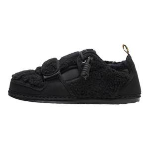 
Ugly cute canvas shoes for women black fur shoes low top spring and autumn big toe shoes thick soles niche men's large size women's shoes fat feet