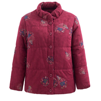 Middle-aged and elderly long-sleeved cotton clothes fashionable pure cotton winter clothes
