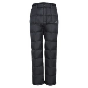 
Tuoluzer men and women's down pants wearing thick goose down pants on the outside with double zippers on the side quickly take off outdoor hiking warm trousers