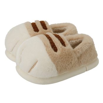 Cute Cat Claw Slippers Cotton Slippers 2025 New Autumn and Winter Thick-soled Cotton Slippers Wool Slippers Women's Outdoor Wear Couples Home