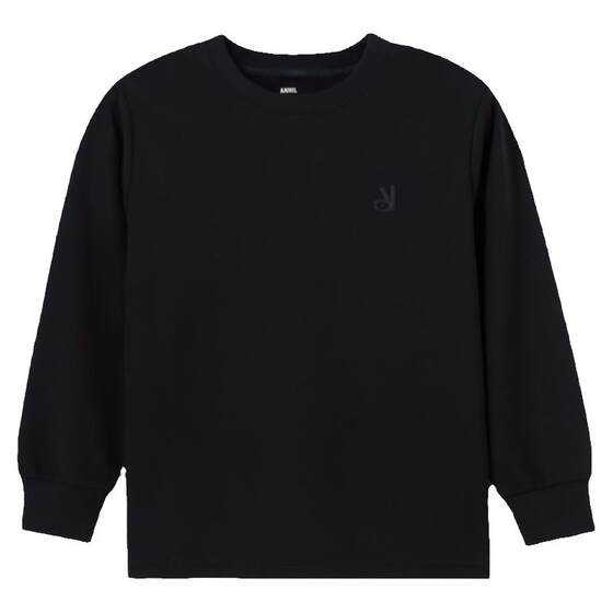 
[Super comfortable] Anna children's clothing boys and girls long-sleeved T-shirt autumn solid color elastic casual loose parent-child clothing