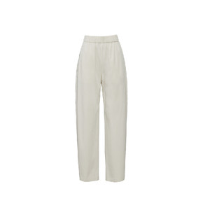 
Yiyang Mulberry Silk Paper Pants 2026 Summer New Style Nine-Point Harem Pants Women's High Waist Slim Straight White Casual Pants