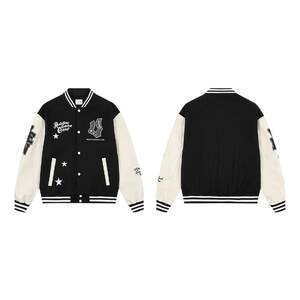 
Weidong Xingchi baseball uniform jacket for men and women in autumn and winter new American sports loose casual couple cardigan jacket