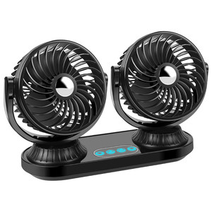 
Automatic shaking car fan 12v large truck 24v small bread double-head powerful car electric fan usb