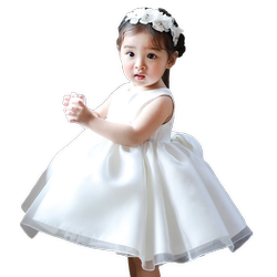Handmade flower girl dress in soft cotton