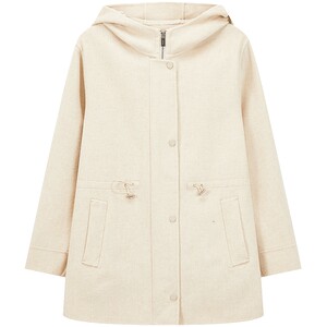 
BEANPOLE women's French style lazy temperament casual fashion solid color waist mid-length woolen coat