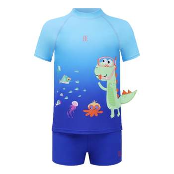 BE van der Ann jointly-branded children's split swimsuit boys