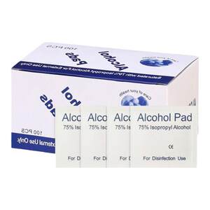 
75% alcohol cotton pads for disposable ear piercing, tableware cleaning, mobile phone disinfection pads, large pieces, individually packaged