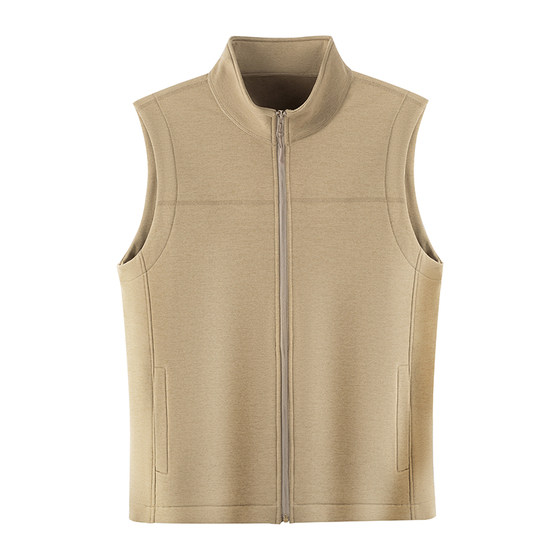 
Oly velvet plus velvet thickened vest men's autumn and winter sports and casual vest men's youth sleeveless vest stand collar