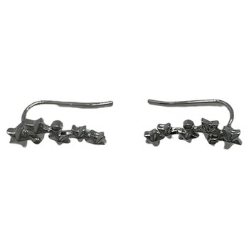 Star row earrings for women 2025 new popular niche design earrings simple high-end temperament versatile earrings