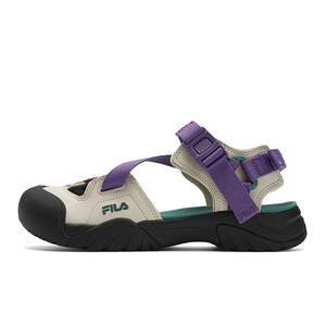 
Cream Sandals FILA Sports Sandals Women's Shoes Outdoor Beach Sandals Women's Mary Jane Sports Shoes