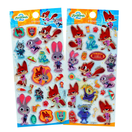 
Zootopia three-dimensional crystal candy stickers children's rewards baby toys stationery decoration cartoon stickers