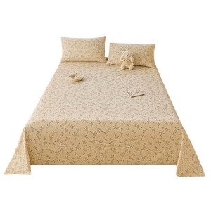 
Thickened double-layer yarn sheets Single-piece Class A mother and baby-grade dormitory single non-complete cotton pure cotton quilt single pillowcase three-piece set