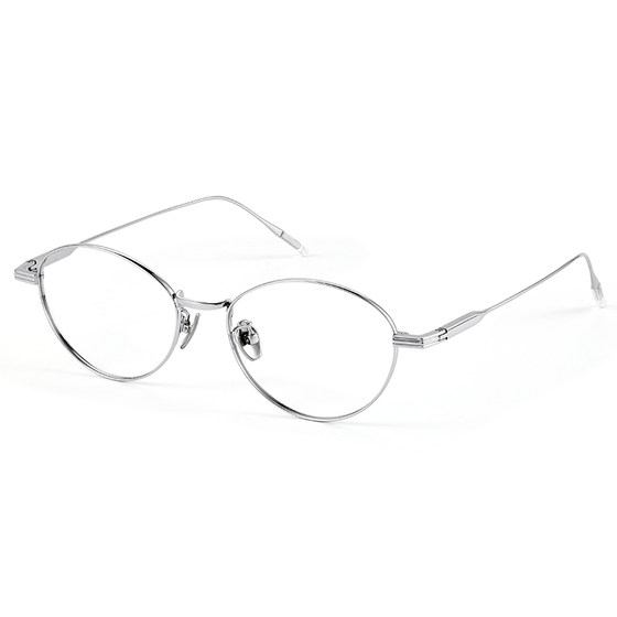 
Silver-wire cat-eye myopia glasses for women can match the degree of anti-blue light, high-intelligence and elliptical frame to show their face and small eyes frame