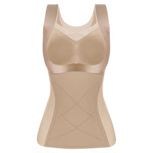 
Tingmei Body Shaping Vest Women's Slimming Tummy Tightening Shaping Back Straightening Body Corset Cup One-piece Thin Top