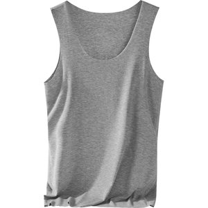 
Playboy men's ice silk markless vest wears thin tight fitness sports hurdle suspender summer trendy white