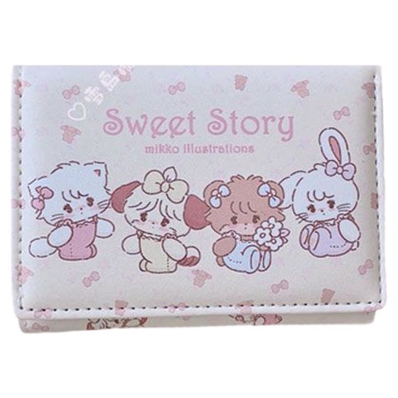
Cute animal girl heart wallet small card bag multi card slot large capacity three-fold coin wallet short niche