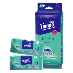 Tempo Depot mini portable wet wipes removable cleaning and sanitary wipes 6 packs 48 pieces portable authentic