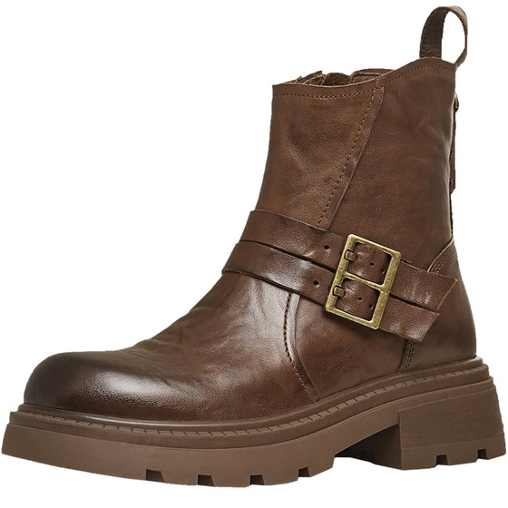 
Tianmeiyi retro thick-soled plus velvet western boots knight boots women's shoes winter new casual fashion boots short boots leather boots