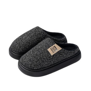 
Hailan Home Cotton Slippers Men's 2025 Autumn and Winter New Indoor Home Warm Thick Sole Fur Slippers Cotton Drag