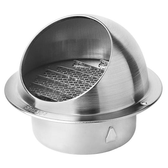 304 Edelstahl-Wandhaube Für Dunstabzug – 50 Mm Durchmesser – Verformungsfest, Hitzebeständig, Leicht Zu Reinigen – Für Außenwand-Entlüftung