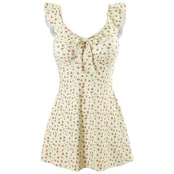 Yimeishan one-piece swimsuit women's 2025 new beautiful swimsuit slim skirt style flat corner one-piece hot spring bathing