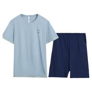 
Authentic red bean 100% cotton men's and women's couple pajamas 2026 new cotton short-sleeved shorts home wear summer