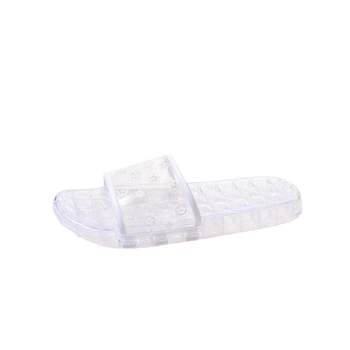Fashion Home Transparent Sandals for Women 2024 Summer New Indoor Non-Slip Bathing Crystal Beach Sandals Soft Bottom