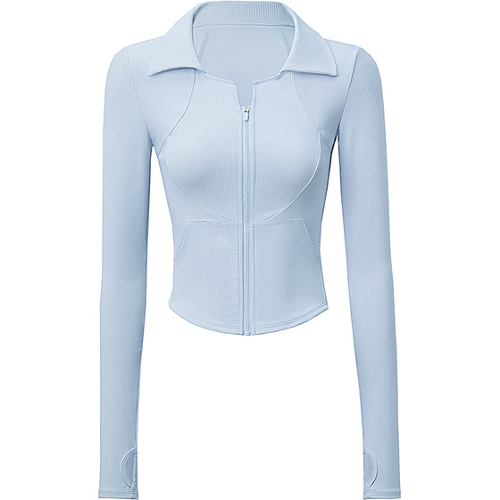 
Yoga Wear Jacket Women's Beautiful Slim Fit Sports Top Long Sleeve Fitness Clothing Pilates Training Set 2026 Spring and Summer
