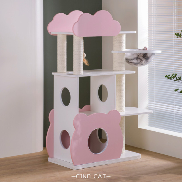 Chinuo cat solid wood cat climbing rack luxurious large cat nest cat ...