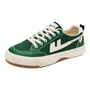 
Pull back men's shoes canvas shoes men's spring men's Korean style trendy middle school students flat green niche casual sneakers