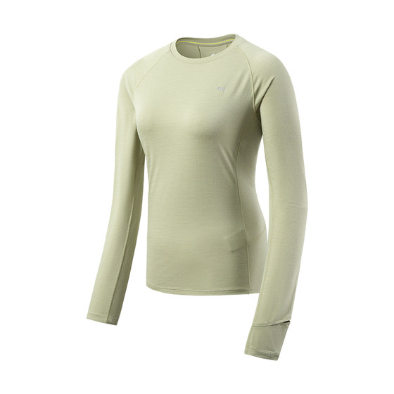 
SN Merino wool long-sleeved T-shirt for women outdoor solid color sun protection cool long-sleeved sports top for men 50/50 series
