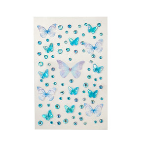 
2026 new tulle butterfly children's face stickers stage makeup face stickers concert face stickers for girls' performance faces