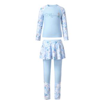 Disney Elsa Princess Swimsuit Long Sleeve Trousers Warm