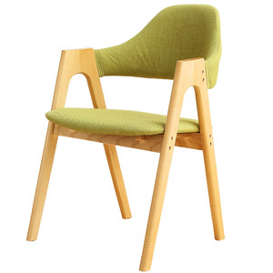 
Solid wood chairs, home backrest dining chairs, simple study, Nordic office and leisure, wood single coffee computer chair