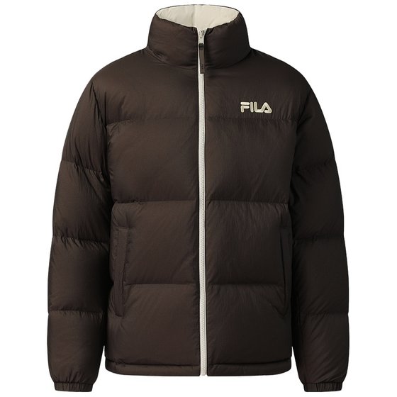 FILA Reversible Down Jacket FILA 2025 Winter New Bread Jacket Warm Couple Jacket Men's Casual Top Women