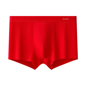 
Yalu pure cotton zodiac year men's underwear plus fat plus size loose red horse gift four-corner boxer men's style
