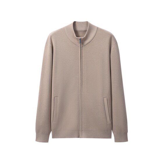
[Wool Cardigan] Goldlion Autumn and Winter Men's Loose Sweater Knitted Jacket Jacket Zipper Stand Collar Cardigan