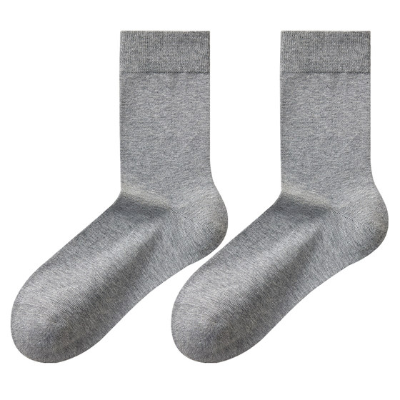 
Socks for men's spring and autumn pure cotton antibacterial medium socks anti-odor and sweat-absorbing sports high-tube autumn men's autumn and winter stockings