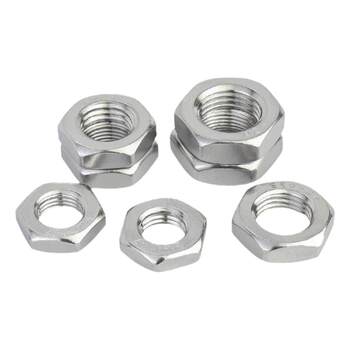 Jinchao 304 stainless steel hexagonal thin nut 316 thin nut flat thin nut M3M4M5M6M8M10M12M20