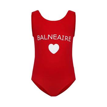 BE Van Dan Xiaohong Heart Sunscreen Children's Swimsuit
